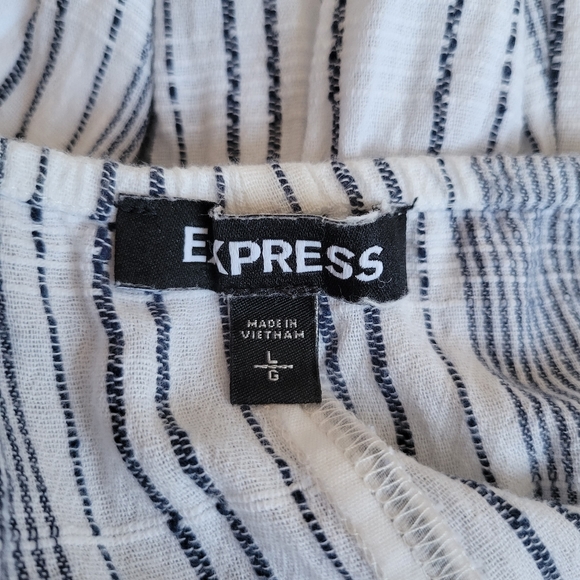 Express Stripe Ruffle Dress - Picture 5 of 8